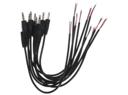 Pacote Com 10 Cabos De Áudio Mono De 3,5 Mm Em Cobre E Pvc Com Conector Macho (jack).