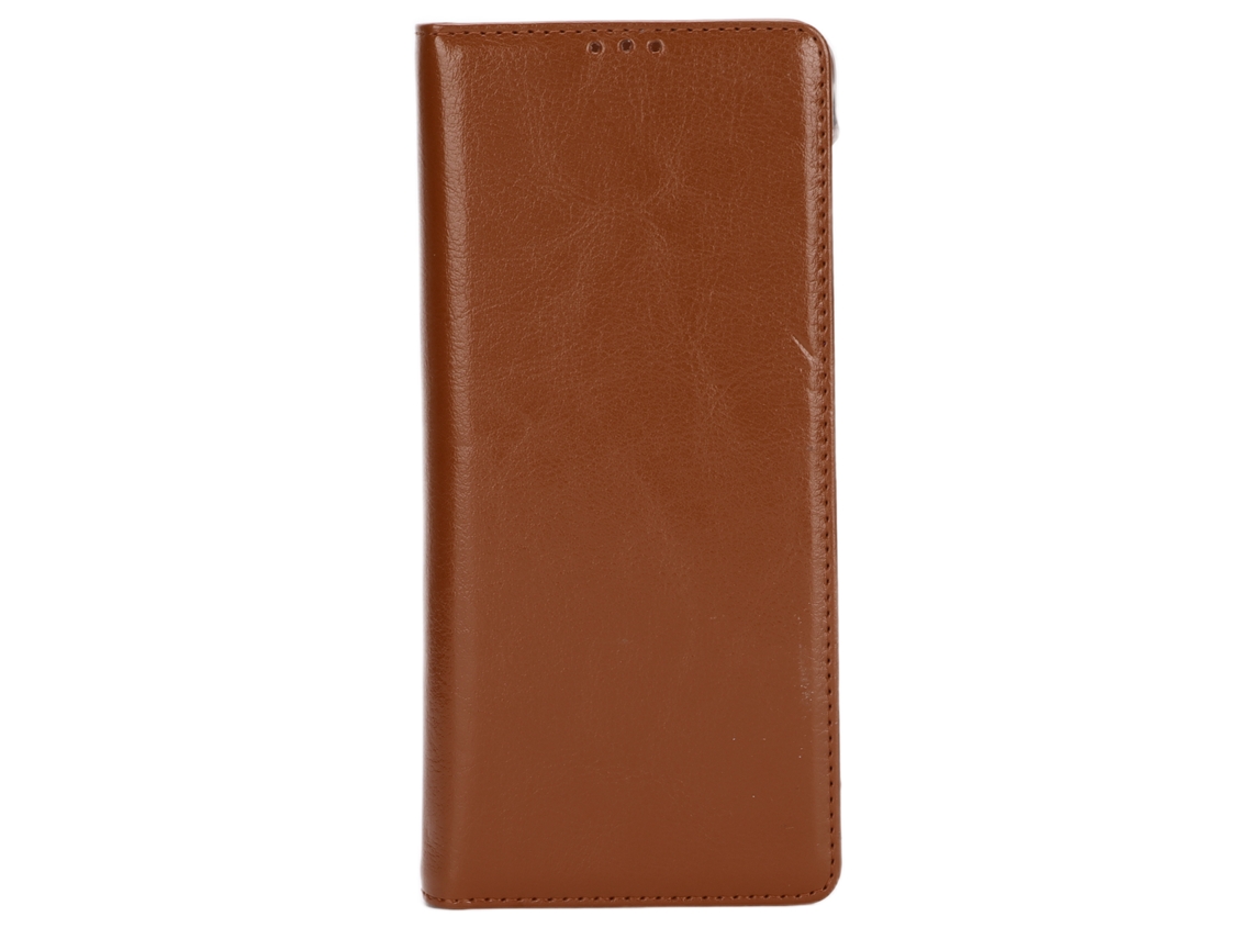Mali capa de Couro Flip Resistente a Riscos para Huawei Mate X2 Marrom Claro
