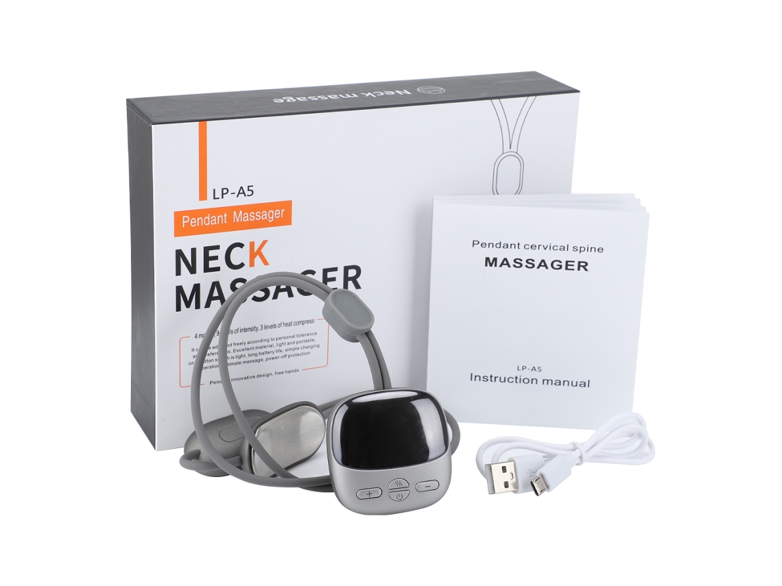 Massageador De Pescoço Inteligente Pendurado Calor Tens Ems Pulso Microcorrente Colar Cervical Coluna Amassar Baixa Frequência Rel Aquaforge