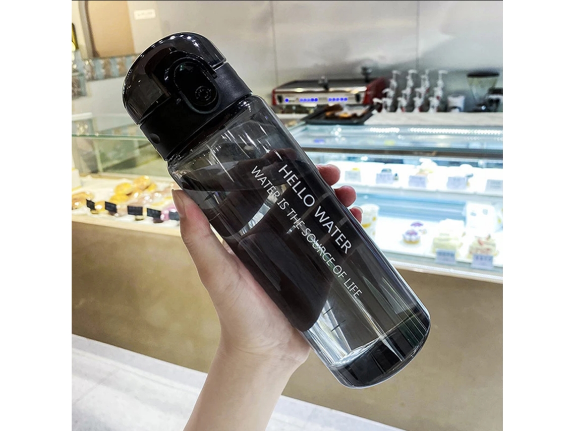 Garrafa de Água Portátil de 780ml, Ideal para Esportes Ao Ar Livre, Camping e para Transportar Chá. MDUG (preta)