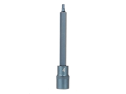 Adaptador de soquete hexagonal para chave elétrica 1/2" 150mm h4 aço s2 ferramenta de potência S/MARCA