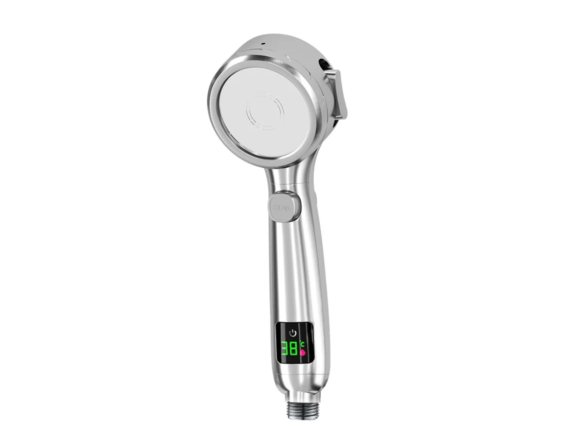Digital He Duche Com Temperature Display, 4 Modes Economia De Água, Alta Pressão Cromado Acabamento Para Home Bath