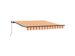 Toldo Retrátil Amarelo e Laranja 350x250cm Poliéster e Aço MAISON EXCLUSIVE