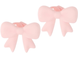 Conjunto De Decoração Fofa Para Fones Ouvido Em Silicone 6x 3x 2cm Com Fixação Flexível Acessório Macio Enfeite Laço