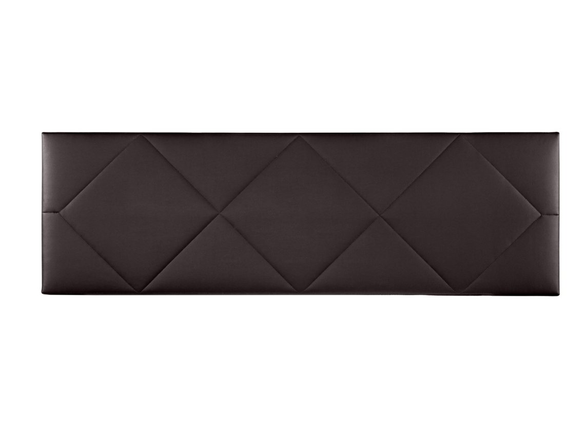 Cabeceira estofada SPYGA para Cama 150 Couro Chocolate ( 160 x 50 x 7 cm)