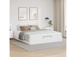 Vidaxl Estrutura De Cama Com Colchão Outros 2 Pcs Branco Pvc