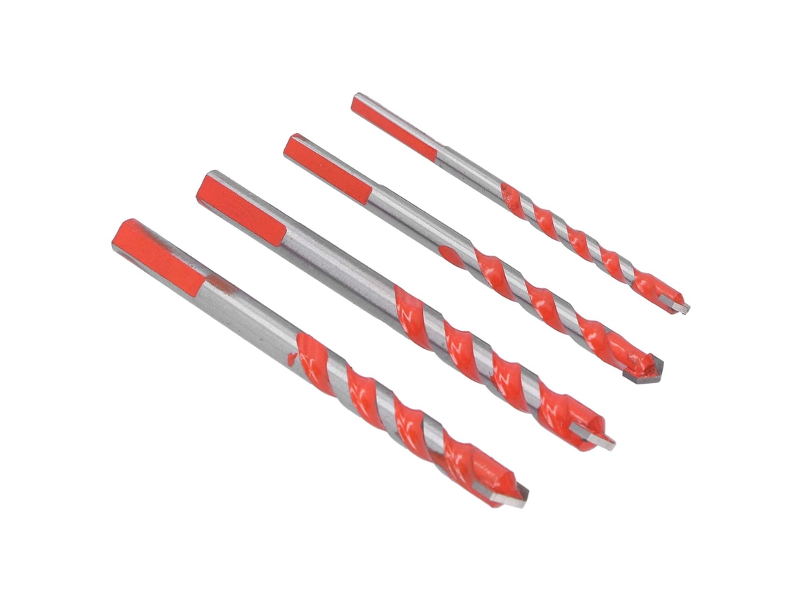 Conjunto De 4 Brocas Multifuncionais, Broca Helicoidal Triangular Para