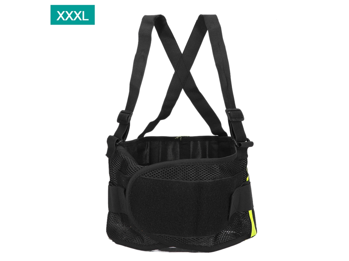 Cinto De Cintura Reforçado E Ajustável, Suporte Lombar Ventilado, Duas Alças De Suporte, Faixa Refletora Xxxl Aquaforge