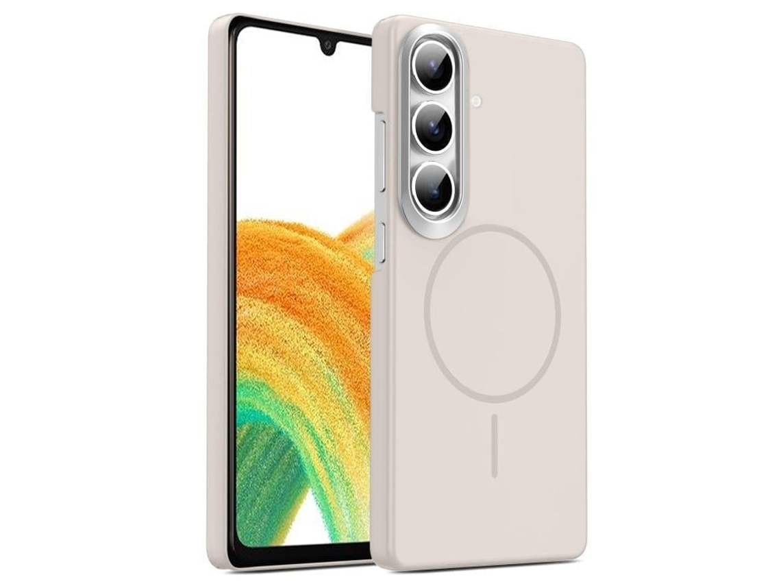 Capa Para Samsung Galaxy A34 5g Fina Circular Magsafe À Prova De Choque Dourada Em Policarbonato Summit Stone