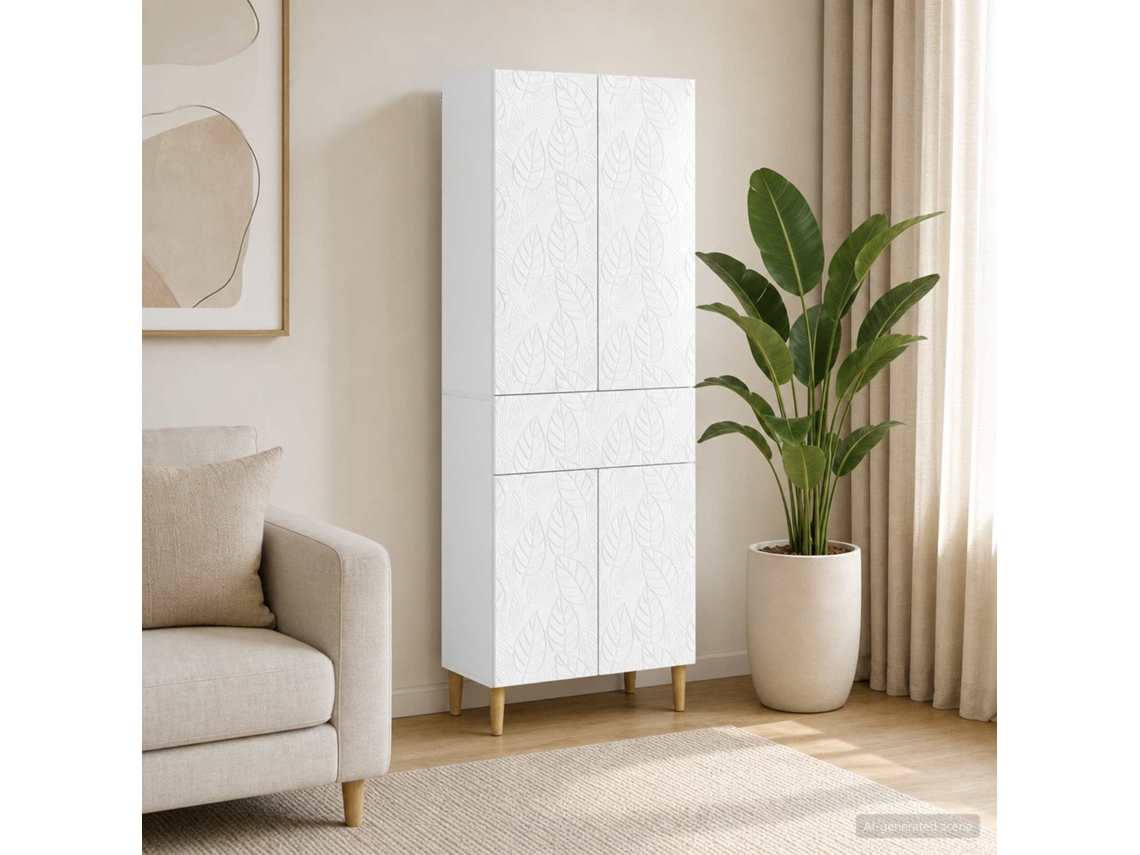 Vidaxl Conjunto De Gabinete 2 Unid. Branco Brilhante