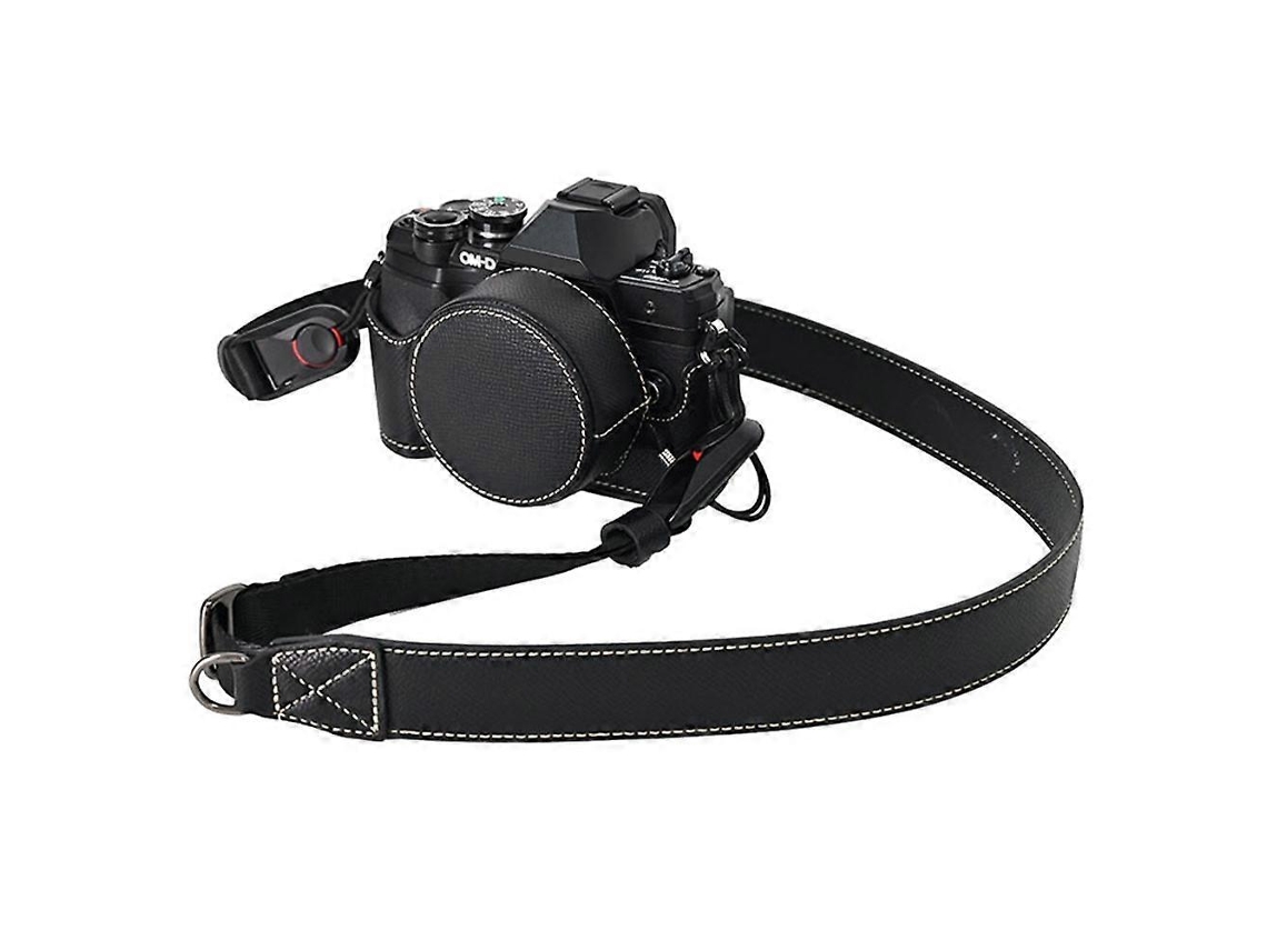 Bolsa De Couro Para Câmera, Meio Corpo, Com Capa Para Lente, Alça De Ombro G Para Olympus Om D E M10 Mark Iv Multicolorida Brilvibera