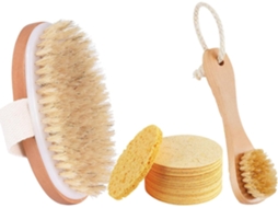 Lurelia Escova Corporal De Sisal Para Corpo E Rosto, Fibra De Sisal, Cerdas Macias E Limpeza Profunda