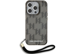 Capa com Cordão para iPhone 15 Pro Max KARL LAGERFELD Rígida Preto