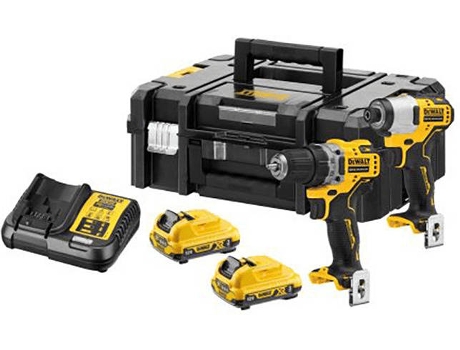 Kit Taladro Percutor + Atornillador de Impacto 12V XR Dewalt DCK2110L2T - DEWALT