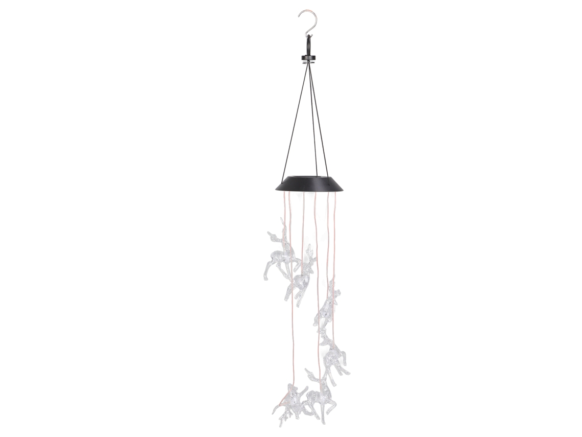 Aetheria cascavel Solar com Luzes Led Cervo Decorativo Jardim Natal Hanging Wind Chimes