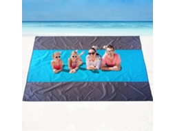 Cobertor de praia azul Slowmoose 300 x 280 cm, à prova d'água, para piquenique e praia