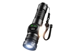 Lanterna Recarregável Usb 5000 Lúmens Luz Externa Forte Luz de Flash Led com Feixe Zoom com Ímã 9 Modos de Luz e Sos para Emergências Casa HALINUIA