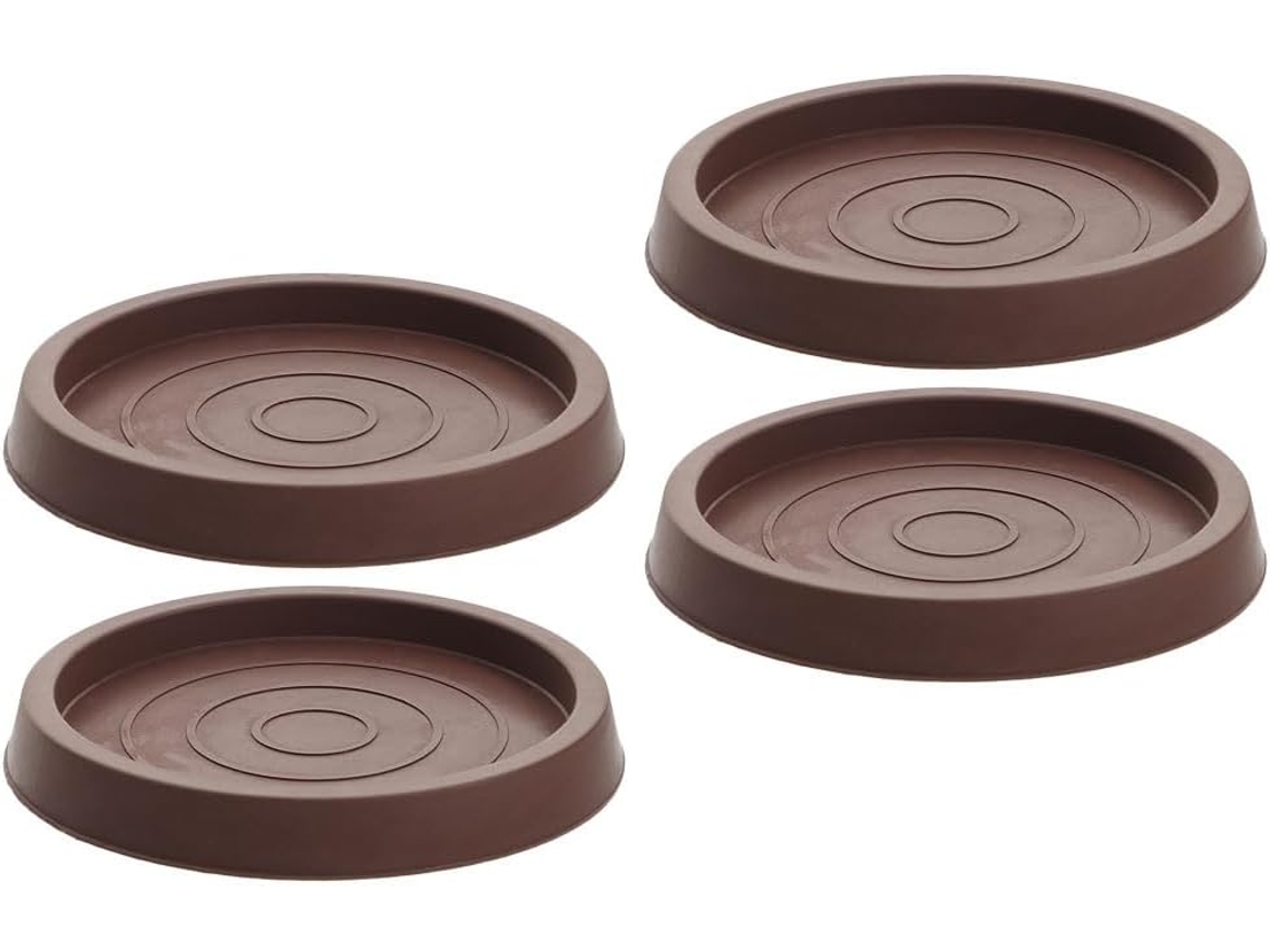 4 Porta-copos De Borracha Marrom, Protetores Antiderrapantes Para Pés