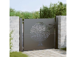 Vidaxl Portão De Jardim 110 X 105 Cm Preto Trancável