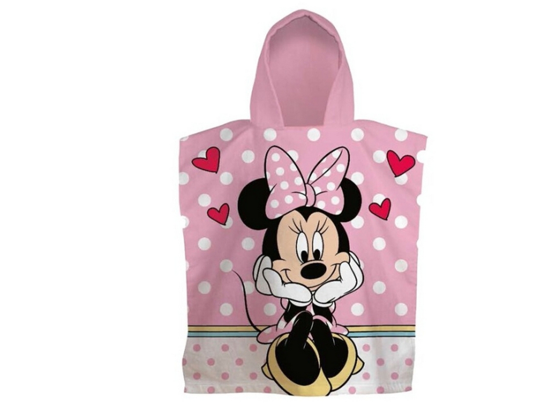 Poncho Toalha Minnie Disney Microfibra 55x110cm