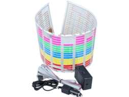 Luz Musical Para Carro, Luz Led Multicolorida, Equalizador Ativado, Luz Intermitente.