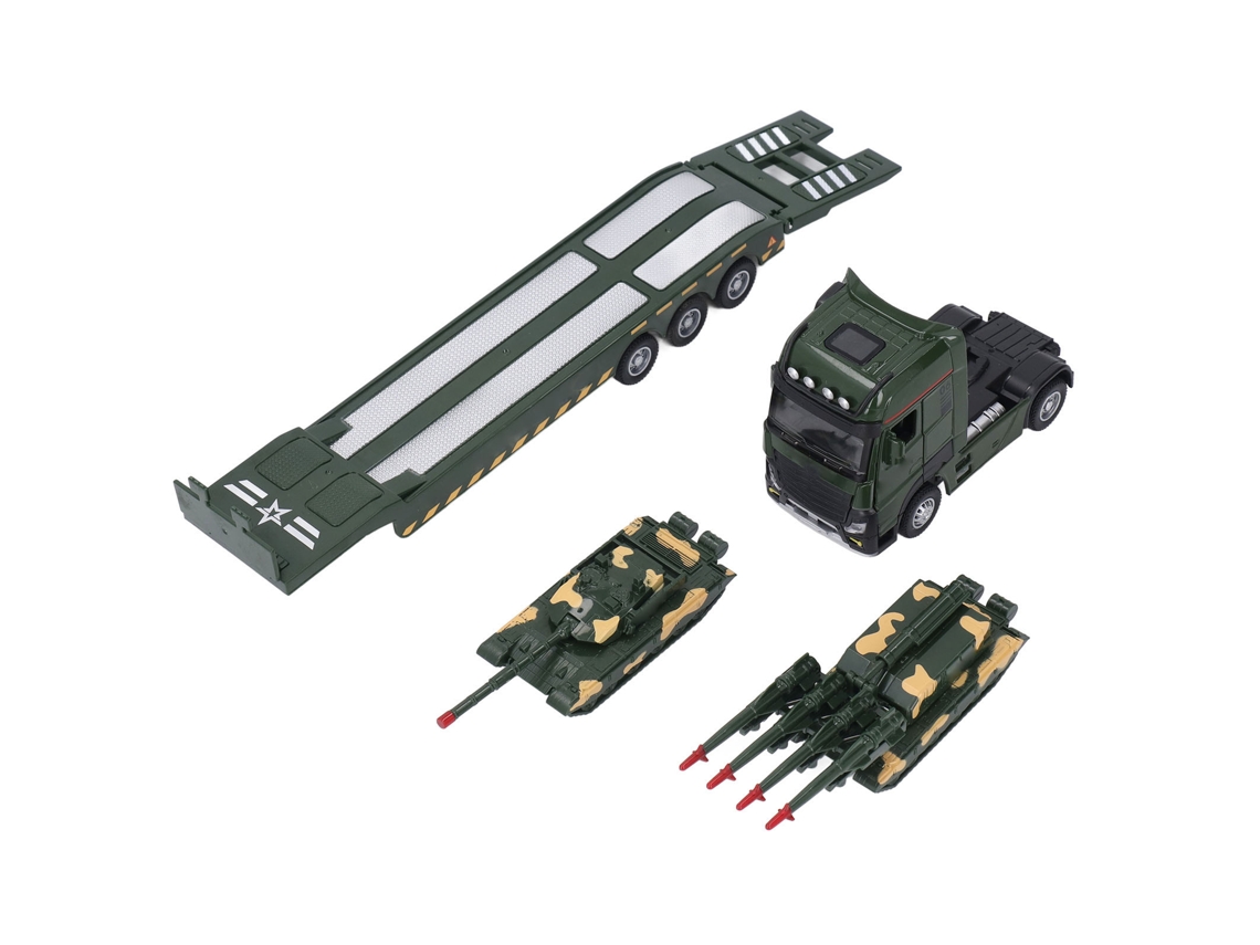 Modelo de carro militar ATS em escala 1:32, caminhão de transporte realista em liga metálica, brinquedo para crianças.