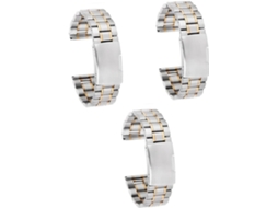 Conjunto 3 Pulseiras Relógio Inoxidável 20mm Aço GOKOCO