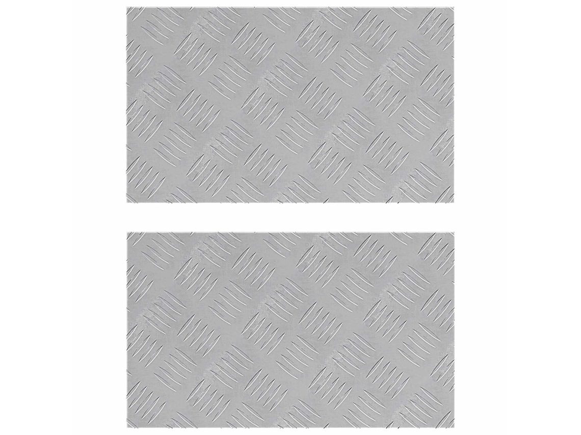Degrau Retangular 2 Peças Prateado 50 X 30 Cm Alumínio MAISON EXCLUSIVE