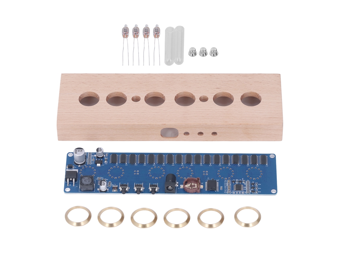 Kit para relógio de tubo Nixie faça você mesmo IN14 com tecido de 12/24 horas e vários núcleos