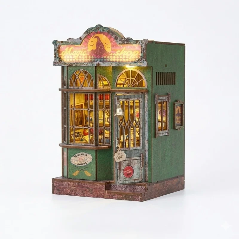 Kit de Mini Casa de Madeira Faça Você Mesmo da Magic Shop MDUG