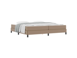 Estrutura de Cama com Colchão Cappuccino 200x200cm Tecido MAISON EXCLUSIVE