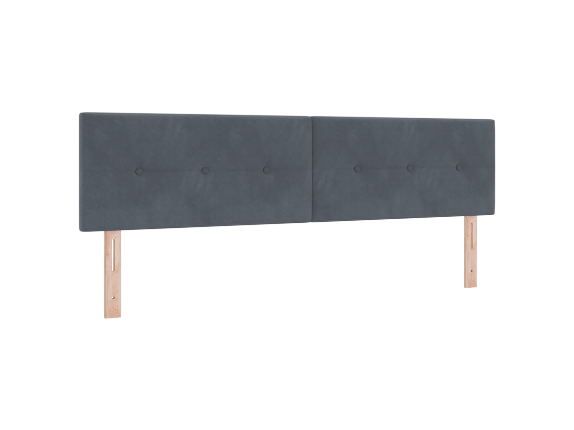 Conjunto 1 Cabeceira Estofada Vidaxl Cinzento Veludo (180 Cm)