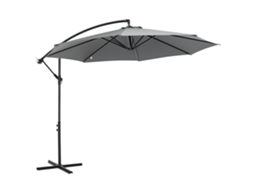 Guarda-sol com manivela manual, resistente às intempéries, 2,95 mx 2,95 m