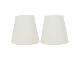 2pcs Abajur de Tecido Estilo Europeu Clip On para Lâmpada E14 Lustre Parede Branco Pt07 S/MARCA