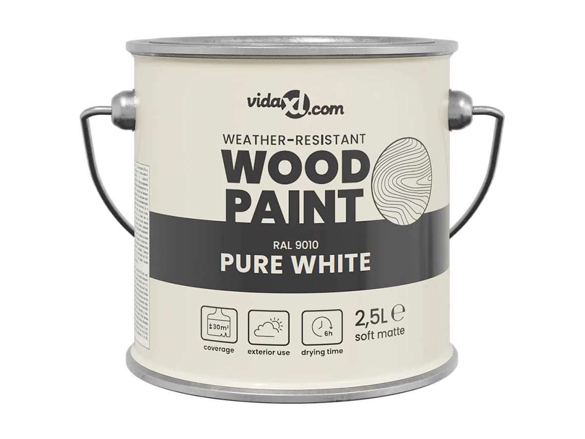 Conjunto 1 Revestimento Externo Vidaxl Branco (2,5 L)