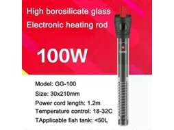 Aquecedor de Aquário Digital 25w a 500w com Termômetro e Controle Automático Temperatura Constante, À Prova Xplosão. GOKOCO