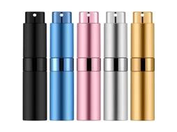 5 Frascos De Spray De Perfume Portátiles Mini De 8ml Vacíos Rellenables Para Viajes Con Diseño Elegante