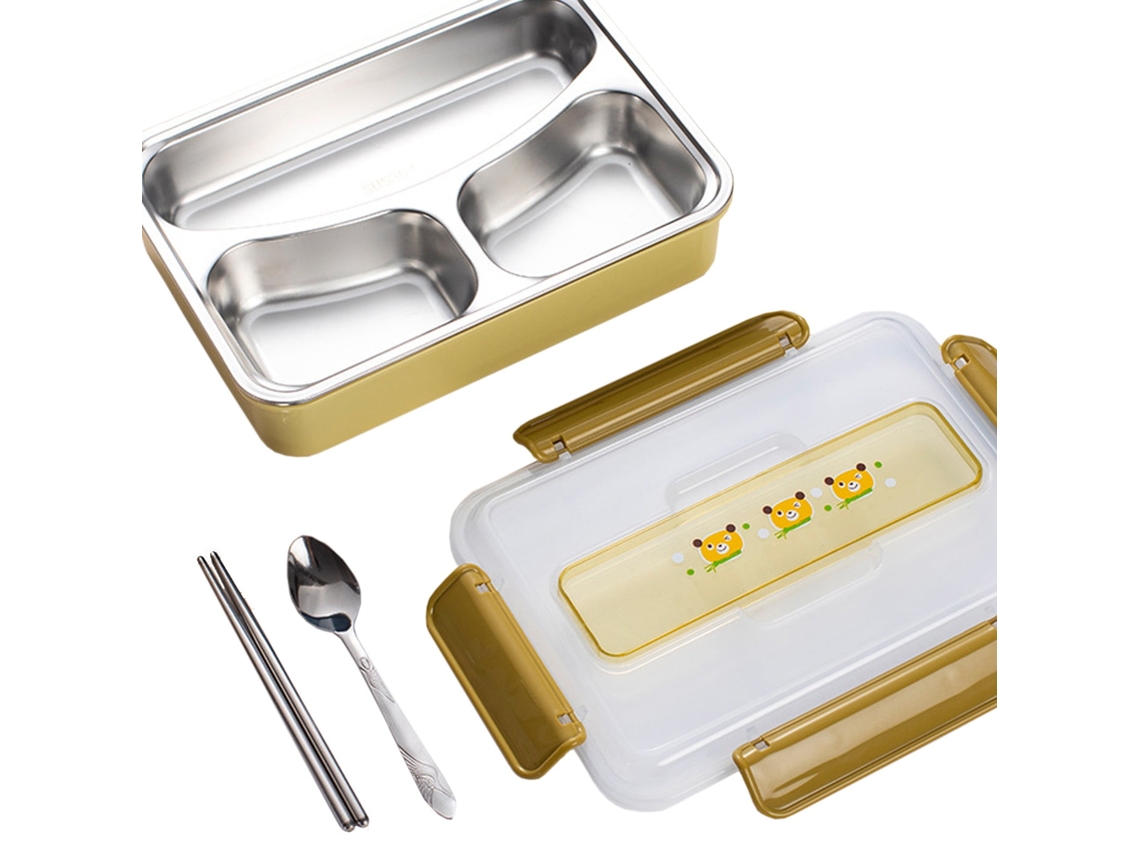 Marmita Bento Empilhável Tudo-em-um - Caixa De Almoço Anti-fuga Com Talheres E Recipiente Para Molhos