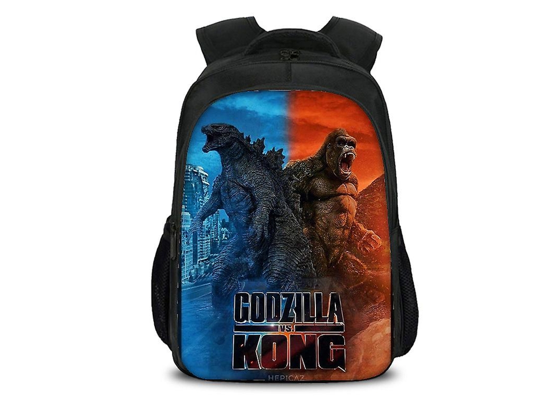 Mochila Escolar Godzilla, Modelo 12, Com Alça Para Computador E Grande Capacidade.