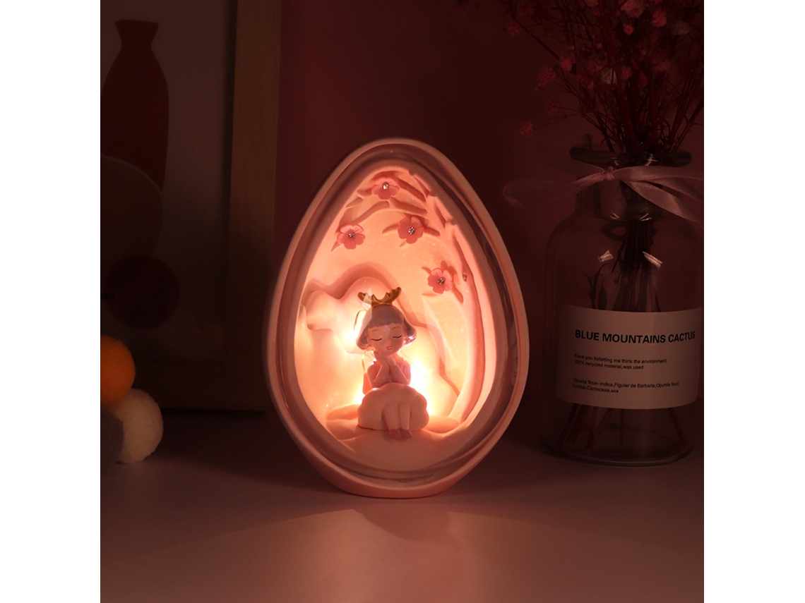 Lâmpada Decorativa de Noite Princesa Pink 10x9.5x13.5cm