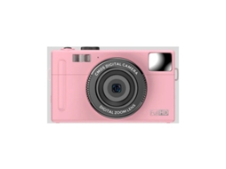 Câmera digital compacta 1080p 48mp tela LCD de 3,0 polegadas foco automático zoom digital 16x antivibração flash embutido rosa Yizhood