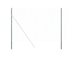 Conjunto 2 Poste De Cerca Vidaxl Verde Aço (200 Cm)