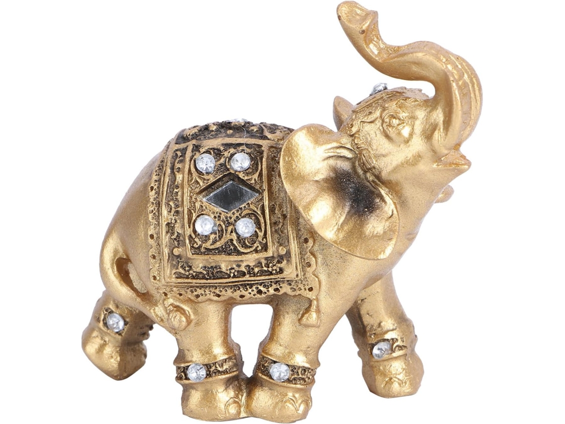 Elegante Decoração de Elefante Feita Resina Dourada para Enfeitar Adegas e um Ornamento Criativo CHABERLU