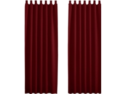 Cortinas Vermelhas Para Sala De Estar, Elegantes Cortinas Com Aba Traseira De Tecido E Bolso Para Haste, Isolamento Térmico, Escurecimento De Ambiente