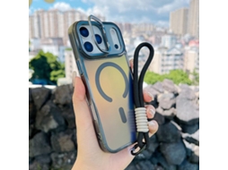 Capa Para Iphone 17 Pro Max Com Cor Degradê E Magsafe, Incluindo Suporte/alça De Pulso.