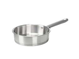 Frigideira Funda de Aço Inoxidável. Diâmetro de 20cm e 1,3l. DAM