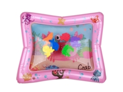 Primerox tapete de Água para Bebê Tummy Time Inflável com Caranguejo Rosa Brincadeira Infantil