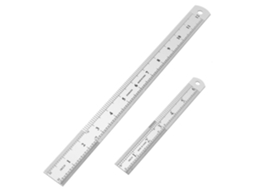 Régua De Aço Inoxidável 30cm + Réguas Metal 15cm