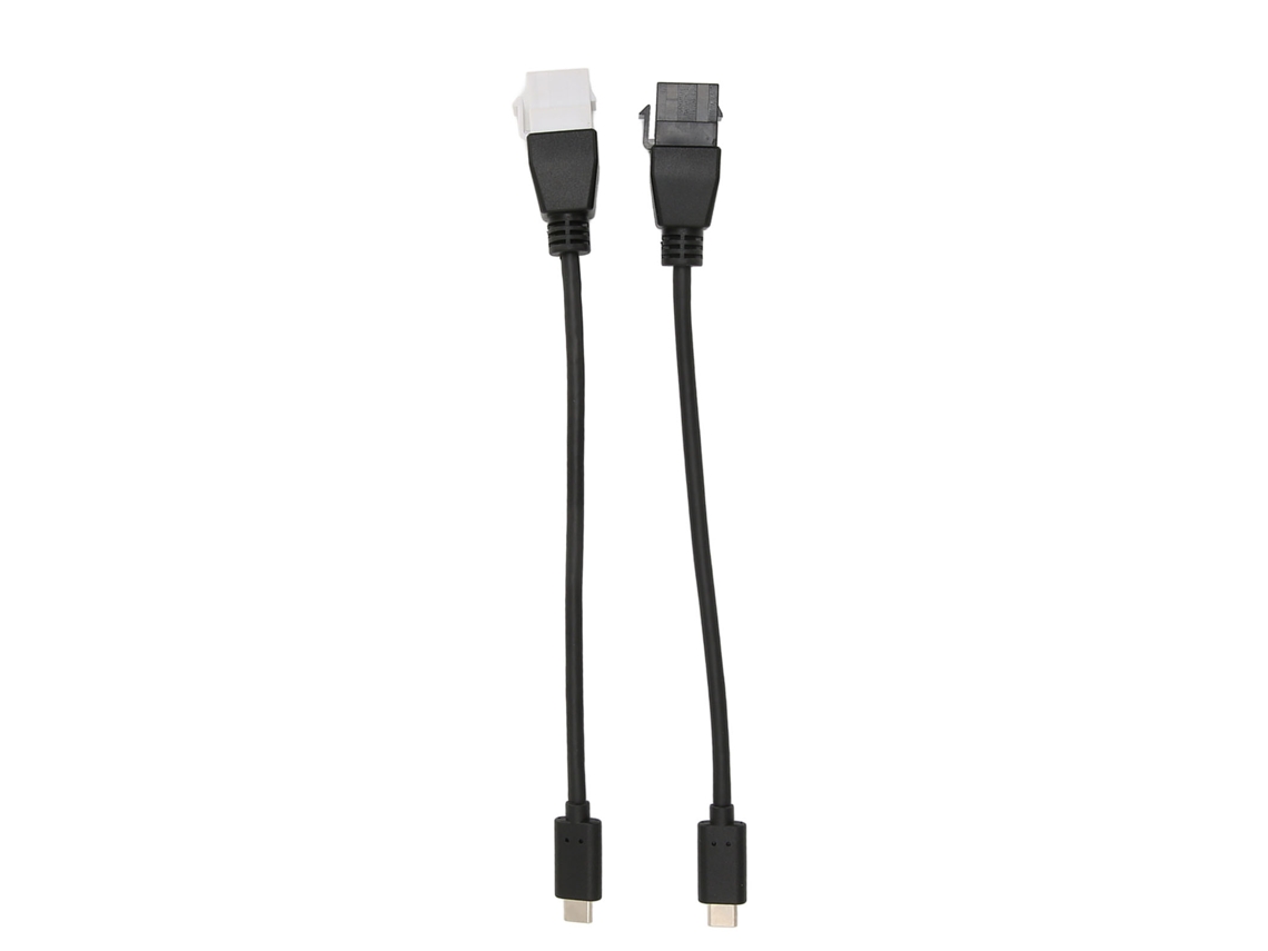 Aetheria 2pcs Conector Type C Macho para Fêmea 5gbps Alta Velocidade Plug And Play Abs Adaptador