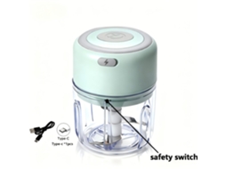 Picador De Alho Elétrico Sem Fio, Mini Processador De Alimentos, Recarregável, Carregamento Usb, Gengibre/cebola, 1600 Rpm, Cjy Verde Oliva